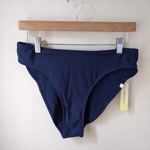 Summersalt | High Leg Mid Rise Bikini Bottom Deep Sea Size 8